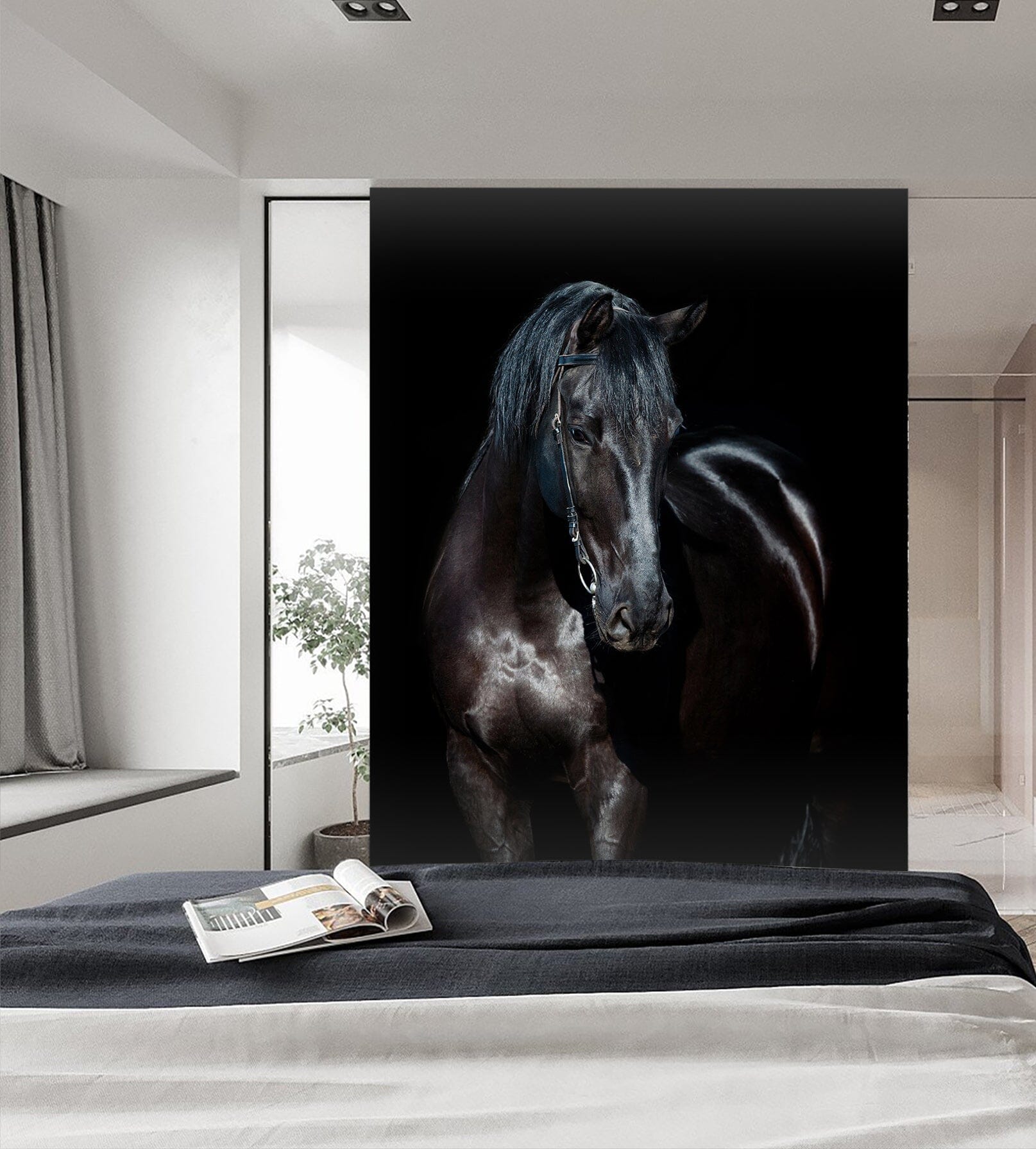3D Black Mustang 102 Wall Murals Wallpaper AJ Wallpaper 2