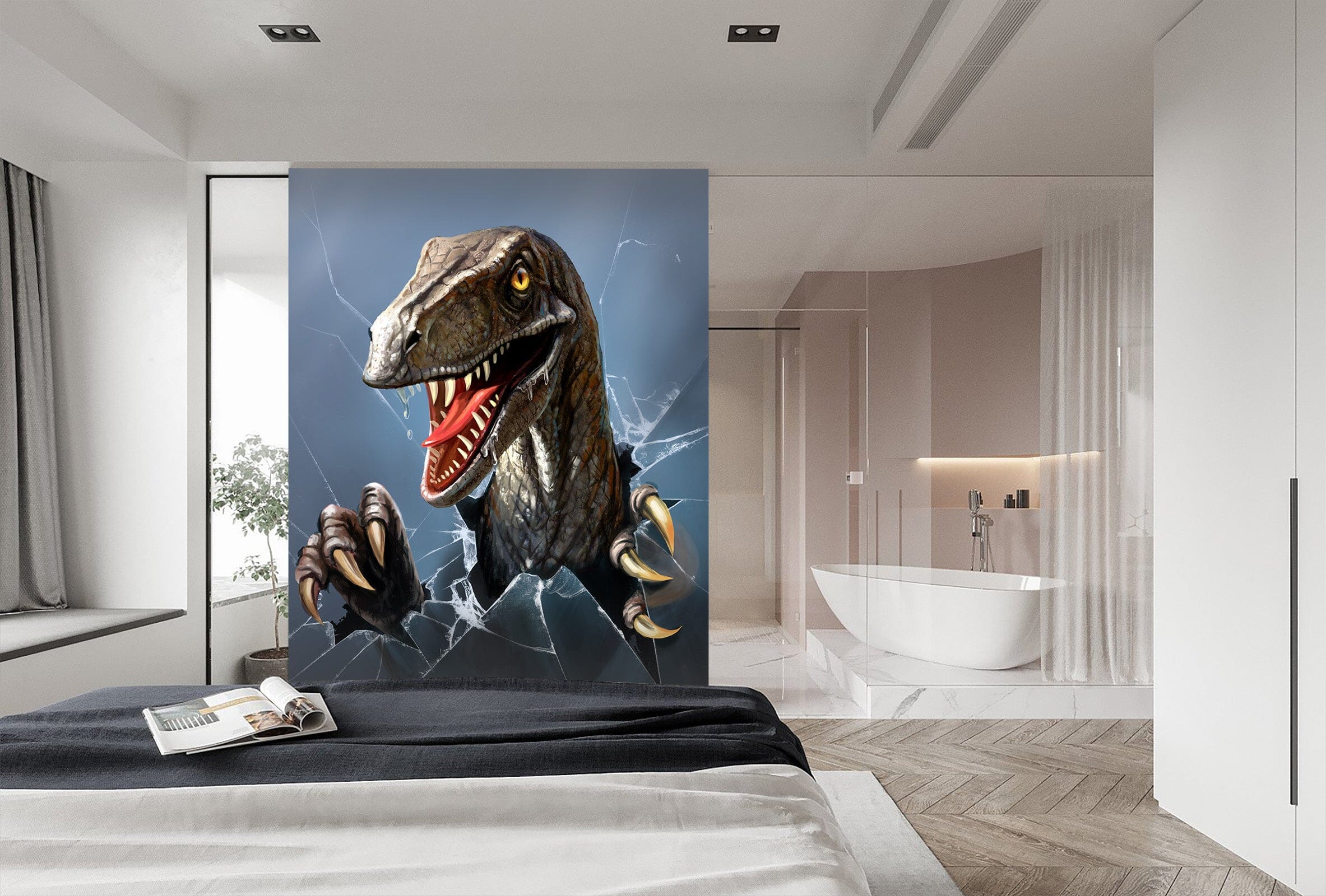 3D Dinosaur Glass 143 Wall Murals Wallpaper AJ Wallpaper 2