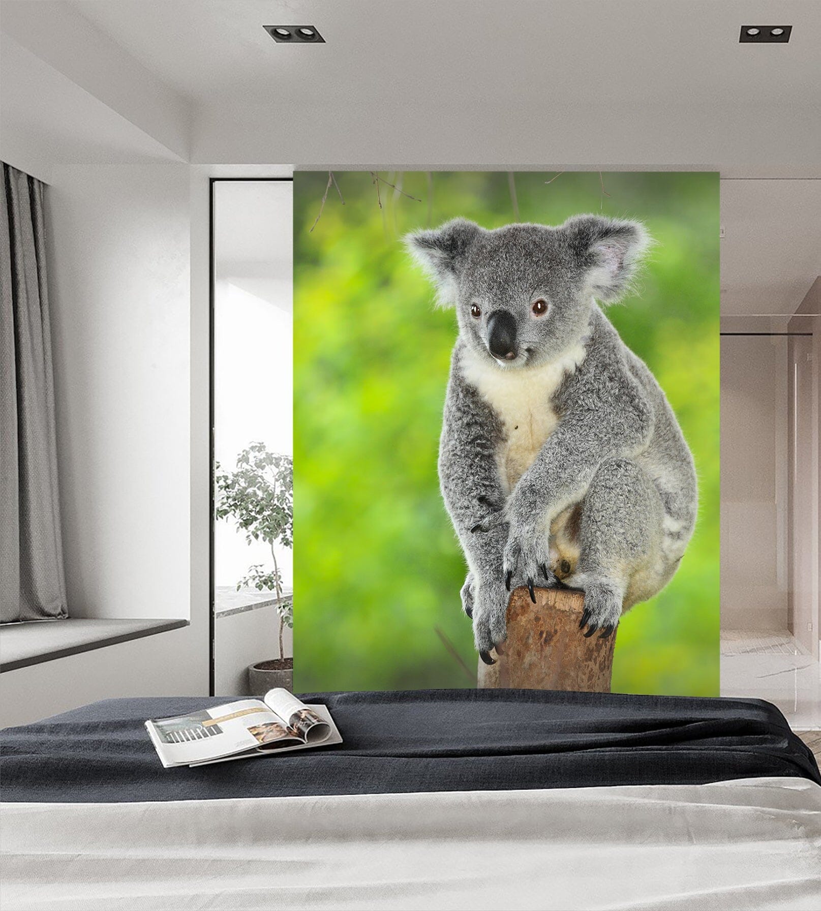 3D Koala Tree 129 Wall Murals Wallpaper AJ Wallpaper 2