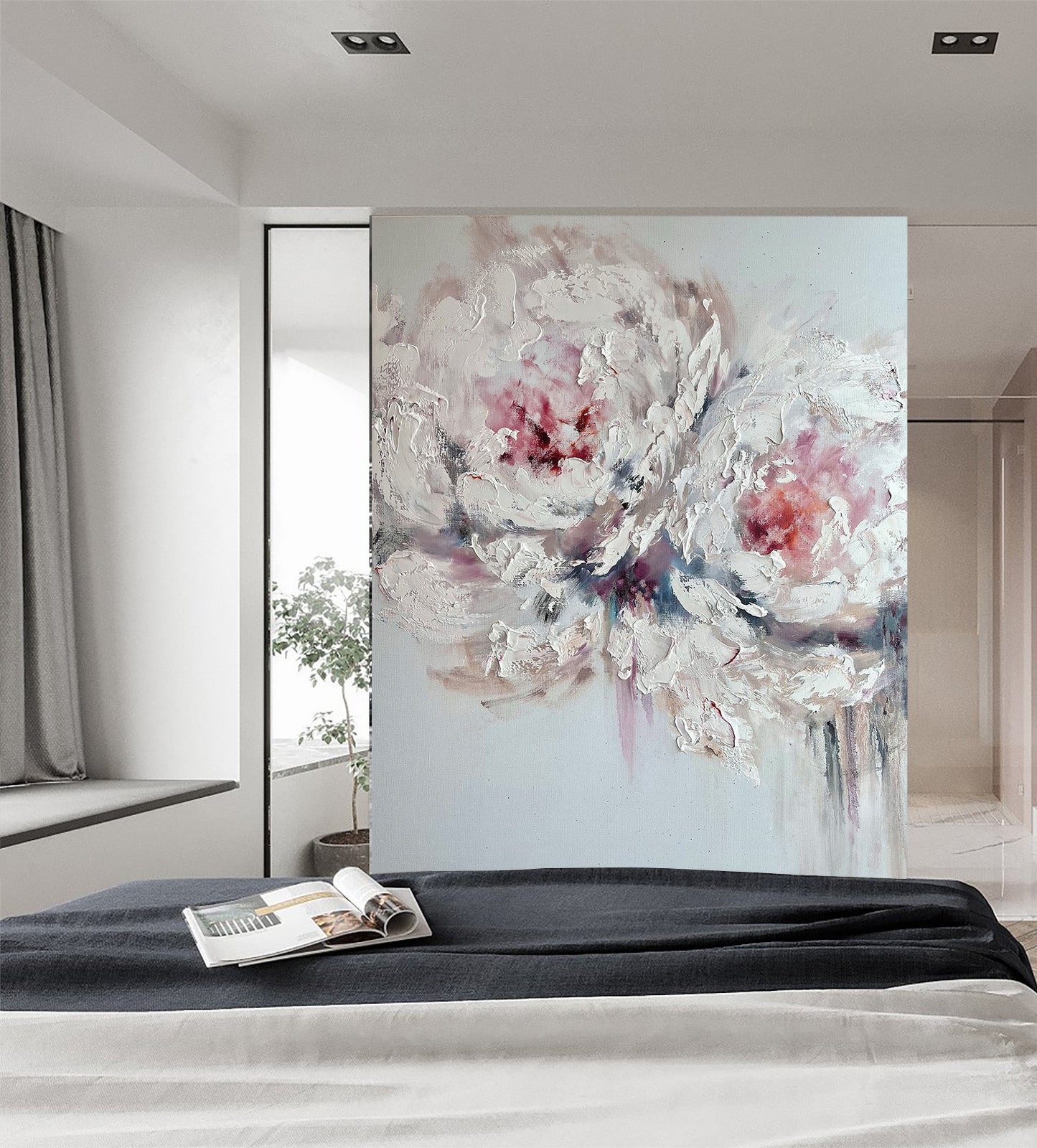 3D White Art Flower 273 Skromova Marina Wall Mural Wall Murals