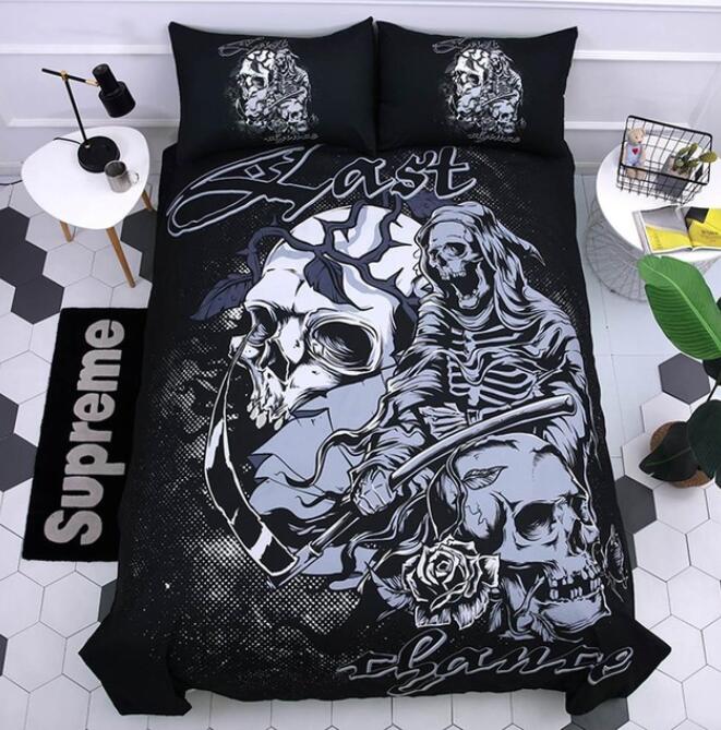 3D Grim Reaper 5117 Bed Pillowcases Quilt
