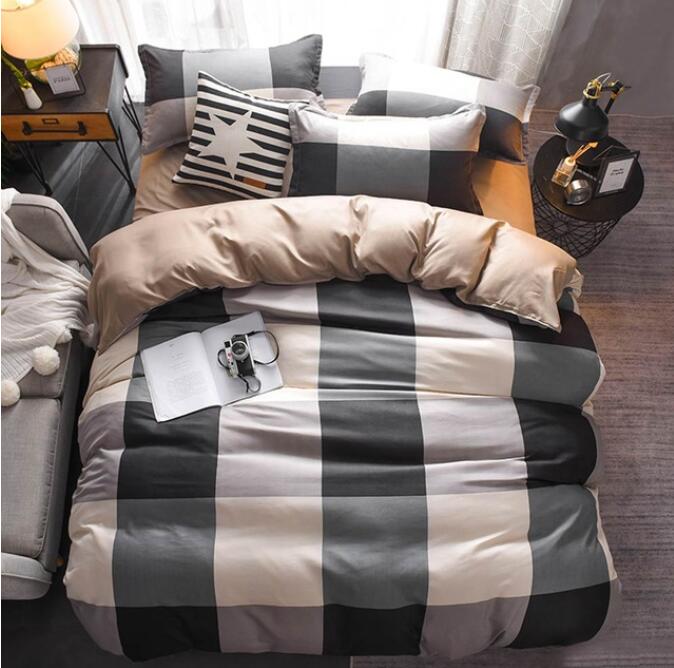 3D Big Grid 7099 Bed Pillowcases Quilt