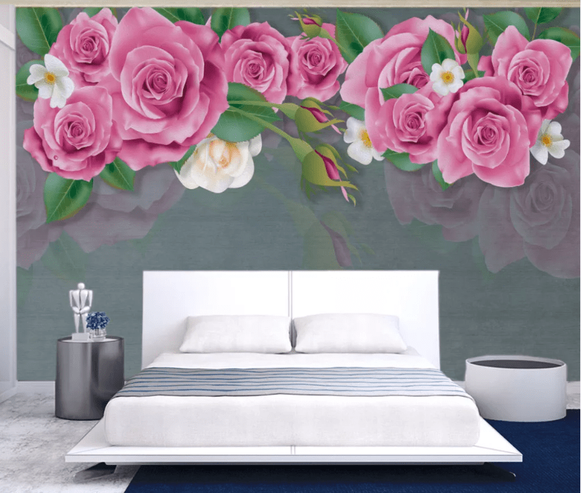 3D Red Rose WC1079 Wall Murals Wallpaper AJ Wallpaper 2