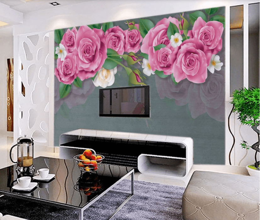 3D Red Rose WC1079 Wall Murals Wallpaper AJ Wallpaper 2