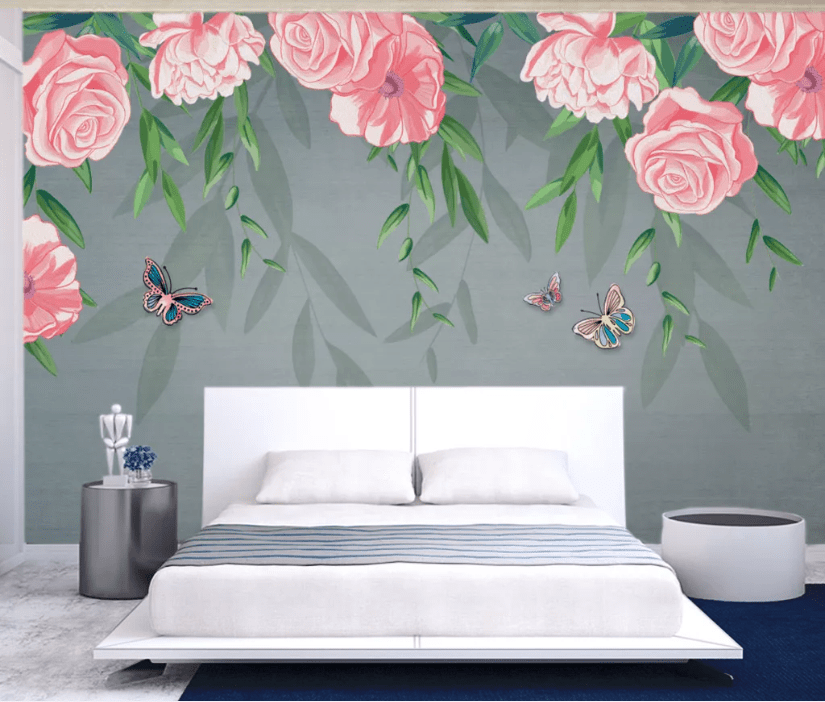3D Rose Vine WC984 Wall Murals Wallpaper AJ Wallpaper 2