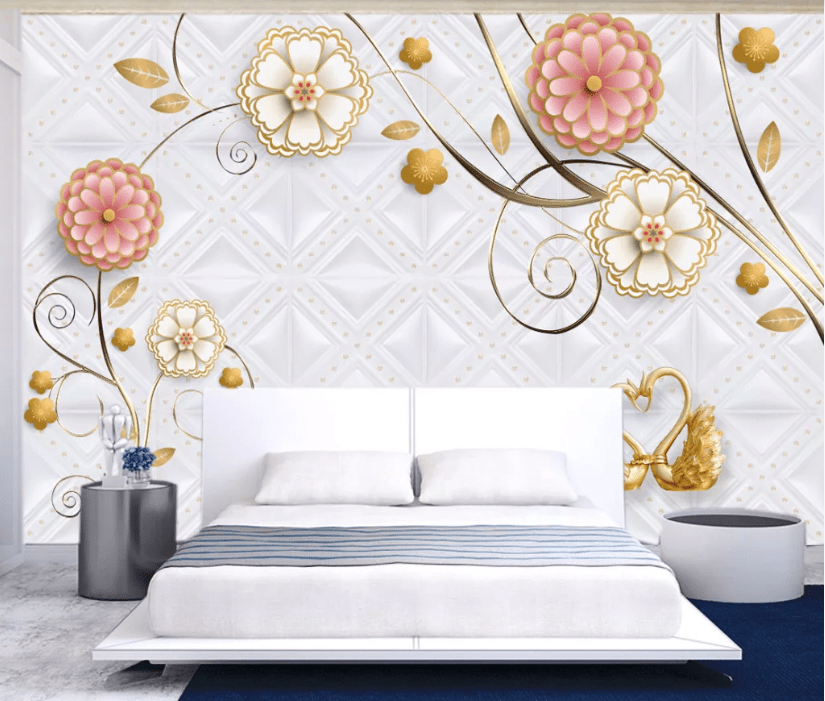 3D Petal Leaf WC949 Wall Murals Wallpaper AJ Wallpaper 2