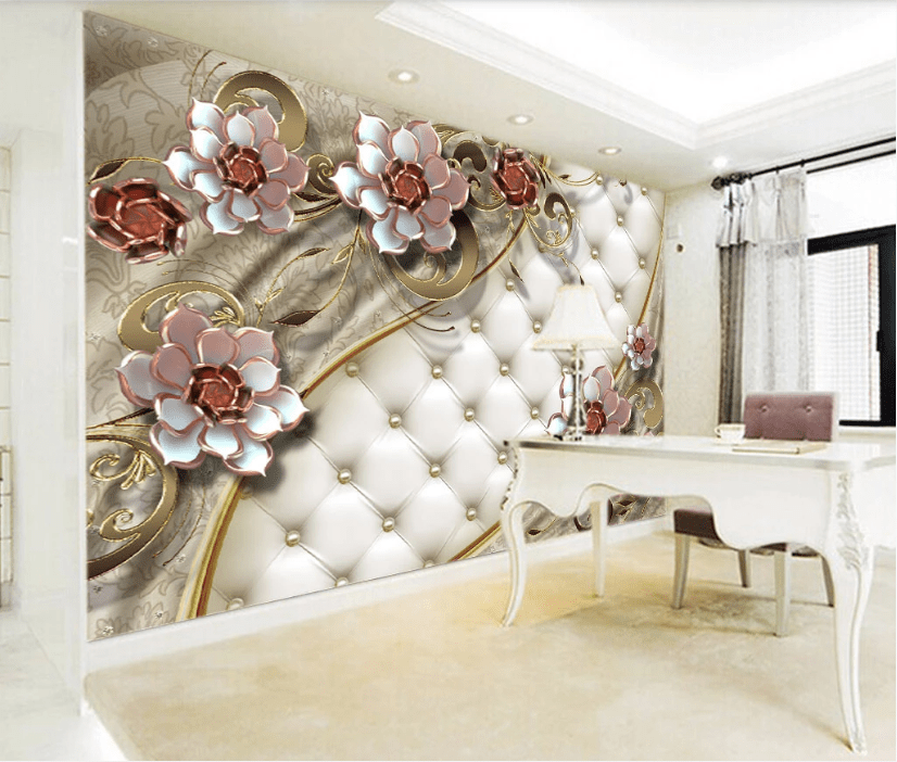 3D Flower Decoration WC892 Wall Murals Wallpaper AJ Wallpaper 2