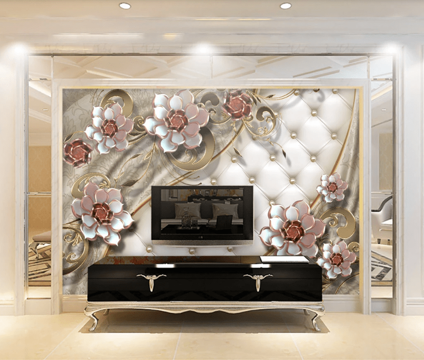 3D Flower Decoration WC892 Wall Murals Wallpaper AJ Wallpaper 2