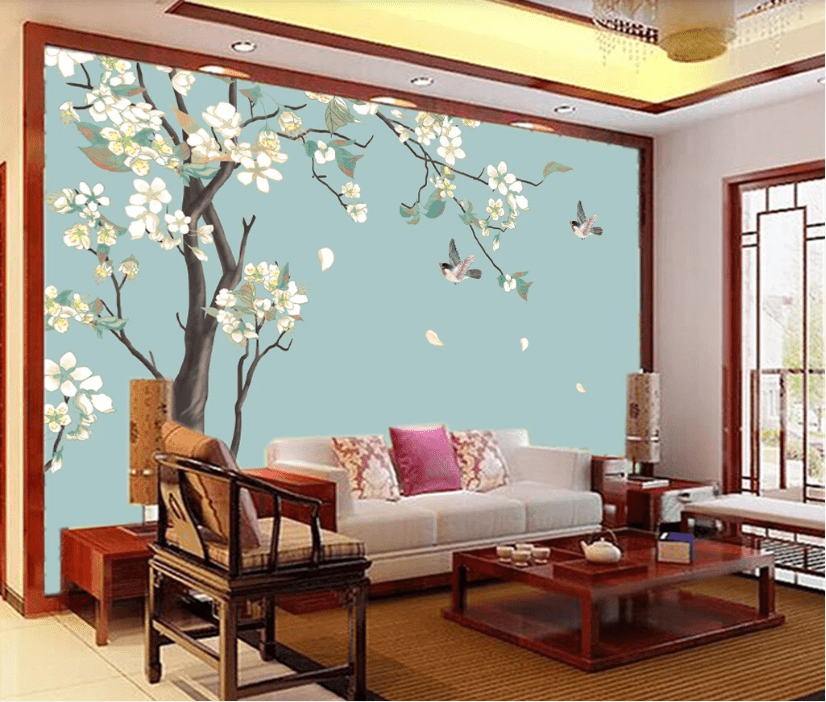 3D Swallow Petals WC837 Wall Murals Wallpaper AJ Wallpaper 2