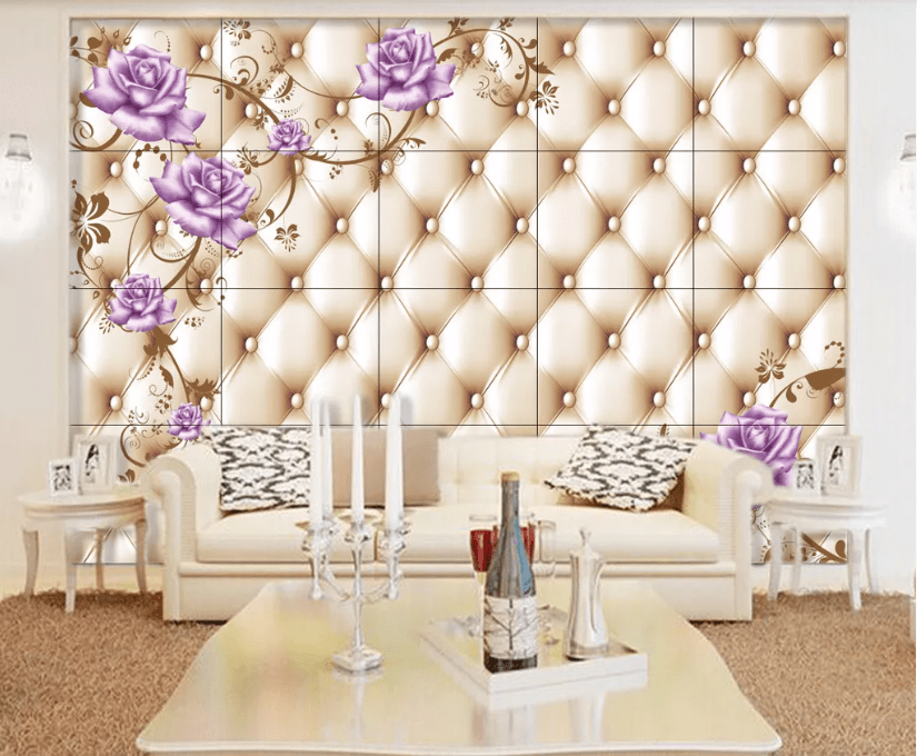 3D Purple Rose WC832 Wall Murals Wallpaper AJ Wallpaper 2