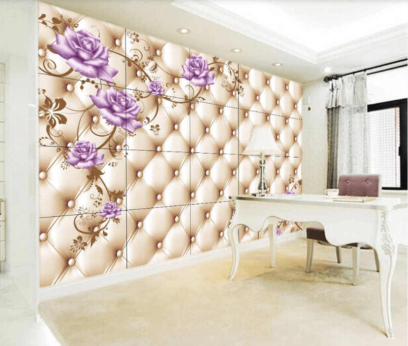 3D Purple Rose WC832 Wall Murals Wallpaper AJ Wallpaper 2