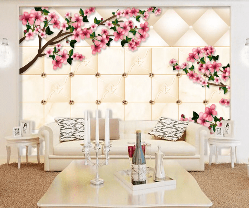 3D Plum Tree Branch WC821 Wall Murals Wallpaper AJ Wallpaper 2