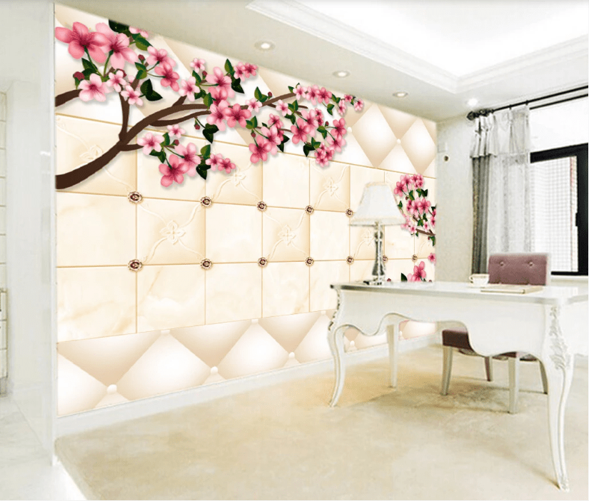 3D Plum Tree Branch WC821 Wall Murals Wallpaper AJ Wallpaper 2