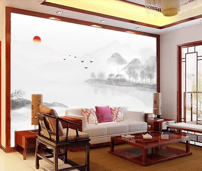 3D Fisherman Lake WC817 Wall Murals Wallpaper AJ Wallpaper 2
