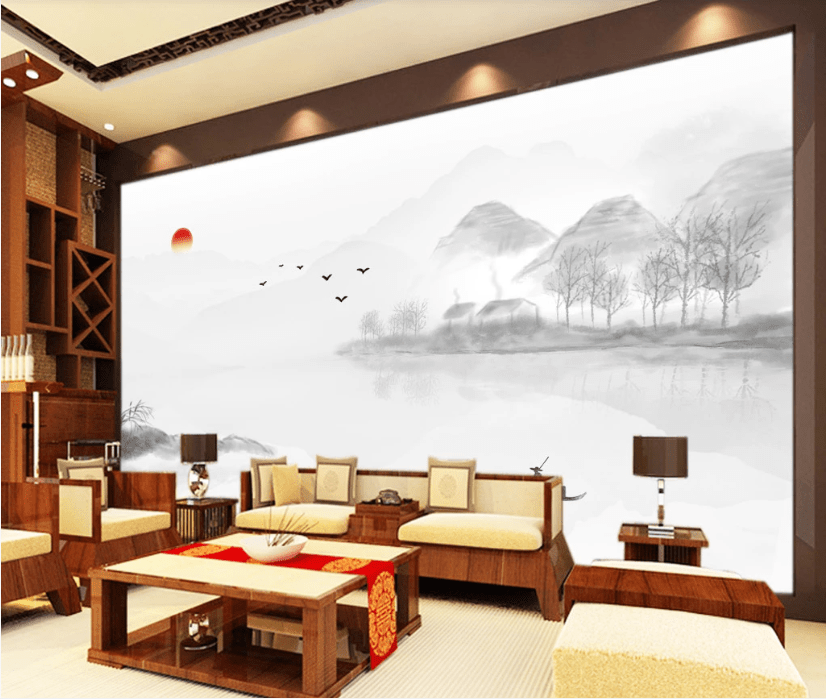3D Fisherman Lake WC817 Wall Murals Wallpaper AJ Wallpaper 2