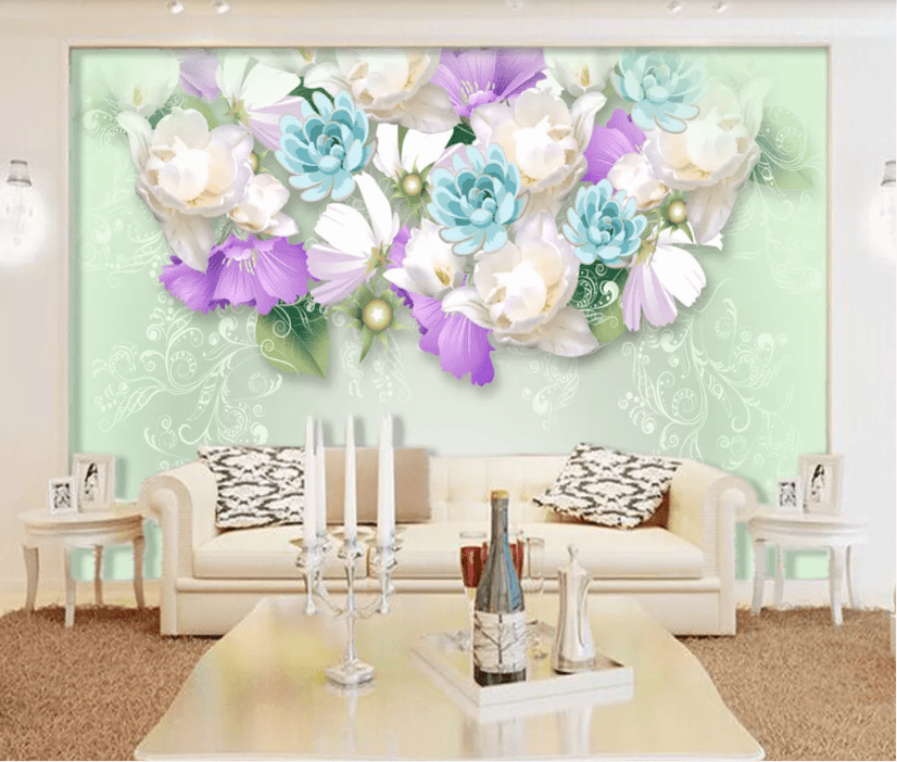 3D Fragrant Flower WC794 Wall Murals Wallpaper AJ Wallpaper 2