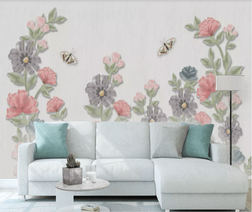 3D Plant Flower WC790 Wall Murals Wallpaper AJ Wallpaper 2