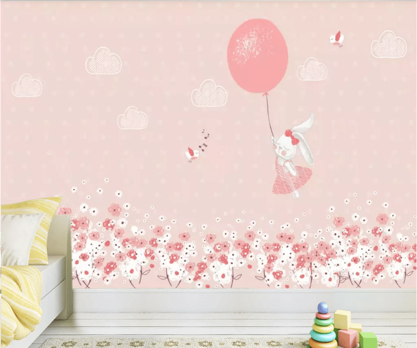 3D Balloon Bunny WC787 Wall Murals Wallpaper AJ Wallpaper 2
