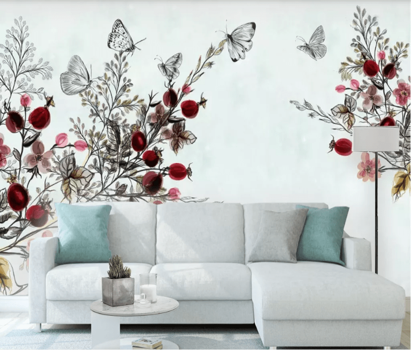 3D Black Butterfly WC786 Wall Murals Wallpaper AJ Wallpaper 2