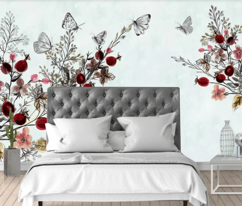 3D Black Butterfly WC786 Wall Murals Wallpaper AJ Wallpaper 2