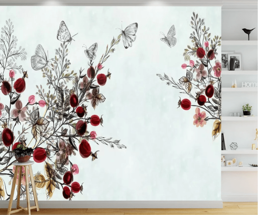 3D Black Butterfly WC786 Wall Murals Wallpaper AJ Wallpaper 2