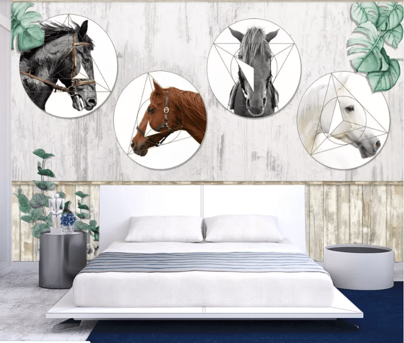 3D Horse Head WC771 Wall Murals Wallpaper AJ Wallpaper 2