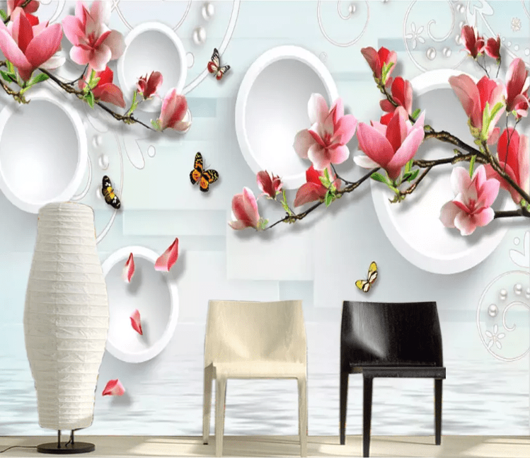 3D Butterfly Petals WC755 Wall Murals Wallpaper AJ Wallpaper 2