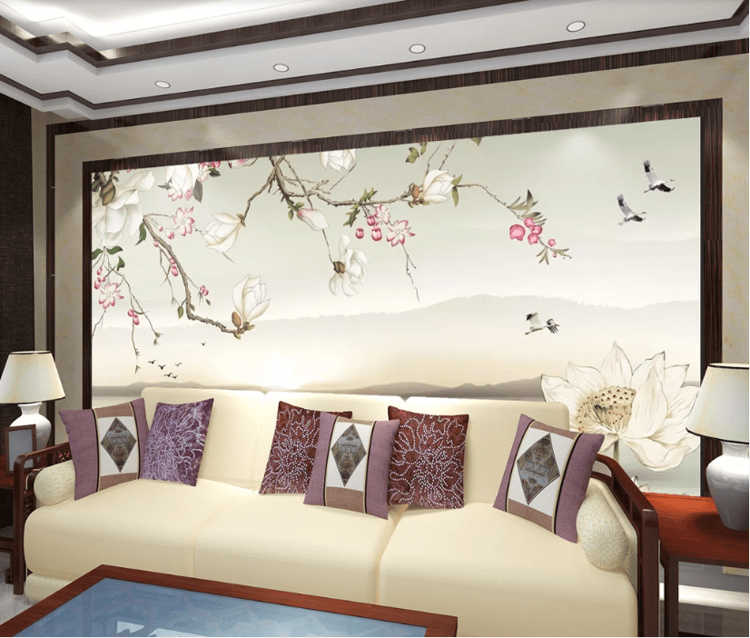 3D Lotus Lake WC718 Wall Murals Wallpaper AJ Wallpaper 2