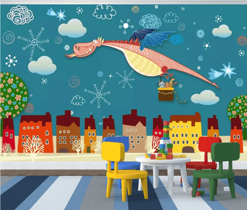 3D Cartoon Dinosaur WC706 Wall Murals Wallpaper AJ Wallpaper 2