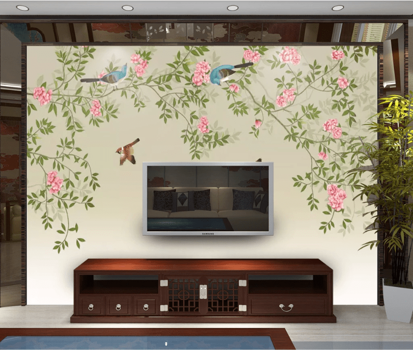 3D Magpie Leaf WC702 Wall Murals Wallpaper AJ Wallpaper 2