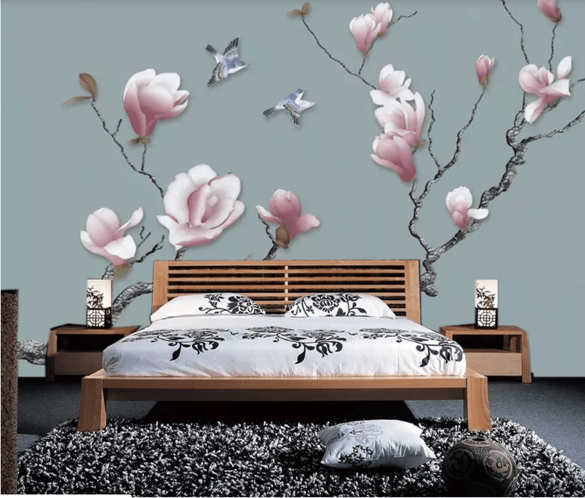 3D Blue Flying Bird WC664 Wall Murals Wallpaper AJ Wallpaper 2