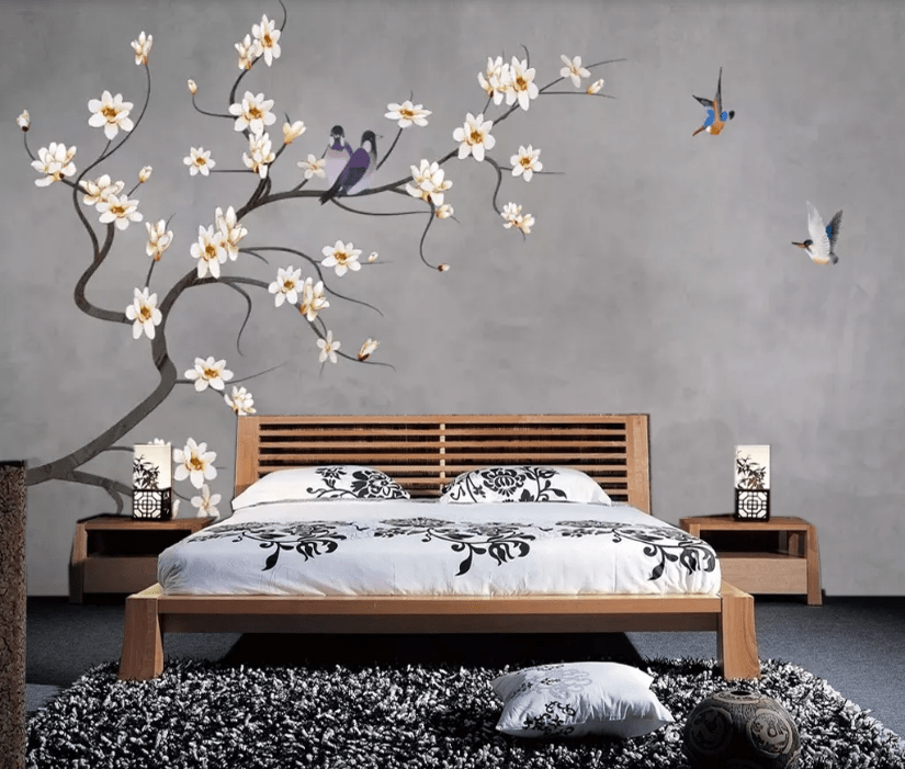3D Purple Bird WC597 Wall Murals Wallpaper AJ Wallpaper 2