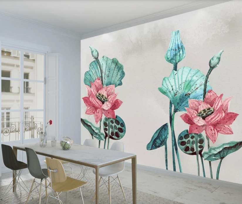 3D Lotus Seed WC555 Wall Murals Wallpaper AJ Wallpaper 2