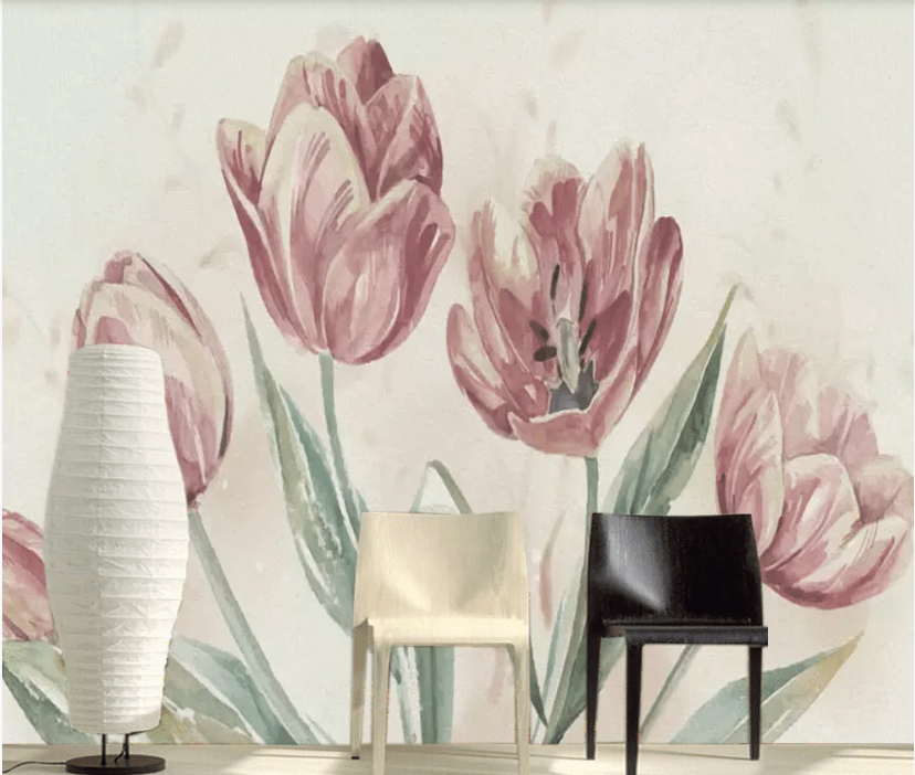 3D Red Lily WC554 Wall Murals Wallpaper AJ Wallpaper 2