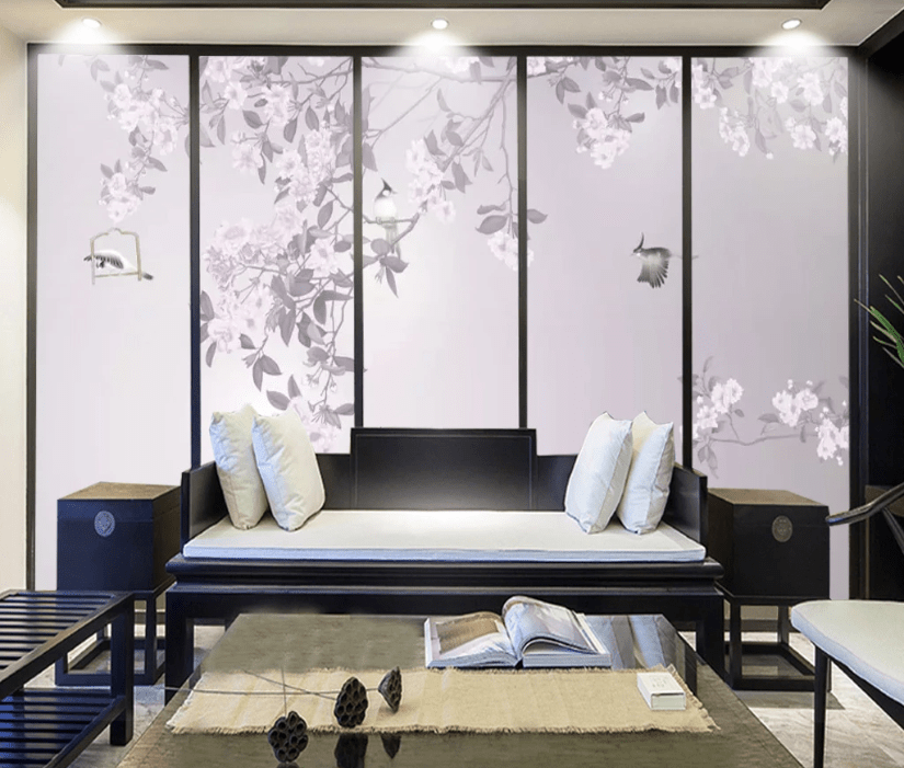 3D Flower Parrot WC551 Wall Murals Wallpaper AJ Wallpaper 2