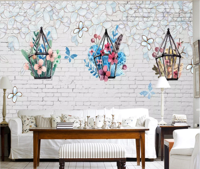 3D Plumeria Flower WC545 Wall Murals Wallpaper AJ Wallpaper 2