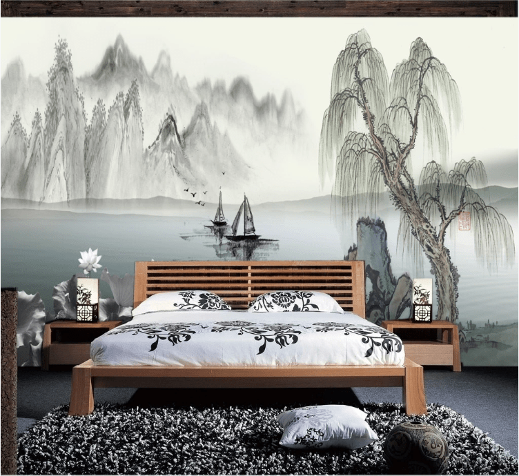 3D Willow Lake WC482 Wall Murals Wallpaper AJ Wallpaper 2