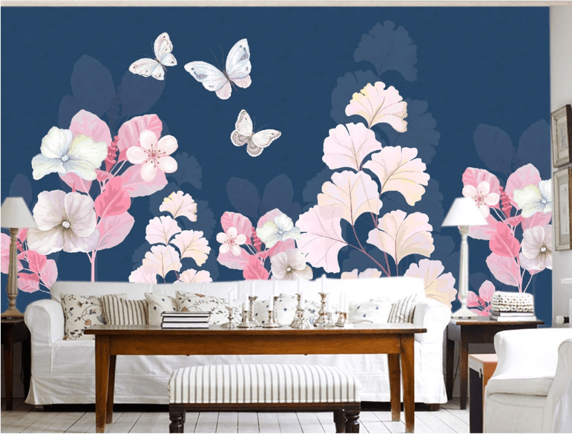 3D Butterfly Flying WC372 Wall Murals Wallpaper AJ Wallpaper 2
