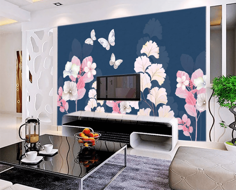 3D Butterfly Flying WC372 Wall Murals Wallpaper AJ Wallpaper 2