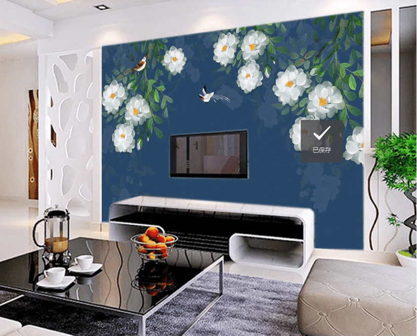 3D Magpie Flower WC368 Wall Murals Wallpaper AJ Wallpaper 2