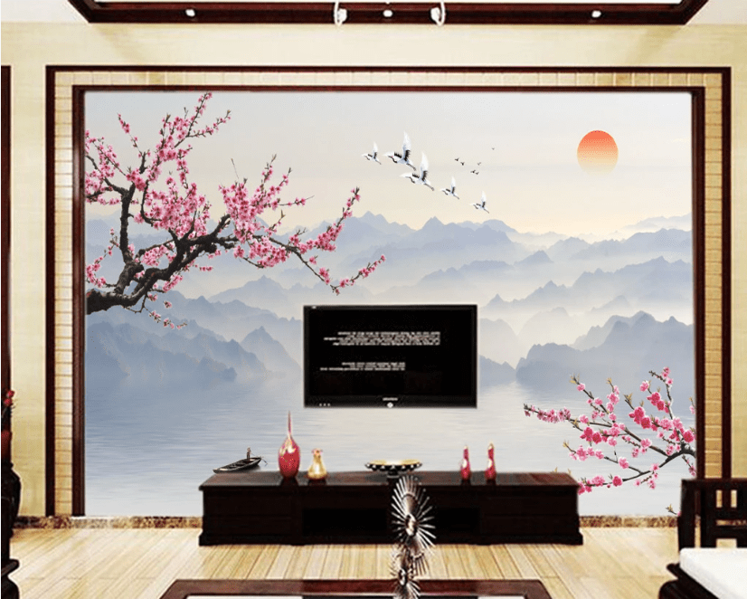 3D Fisherman Crane WC362 Wall Murals Wallpaper AJ Wallpaper 2