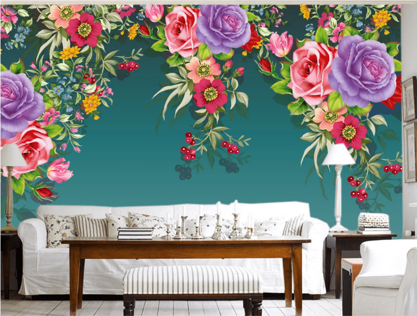 3D Rose Cherry WC339 Wall Murals Wallpaper AJ Wallpaper 2