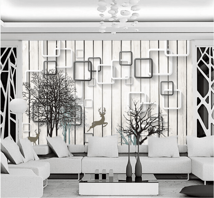 3D Black Tree WC303 Wall Murals Wallpaper AJ Wallpaper 2