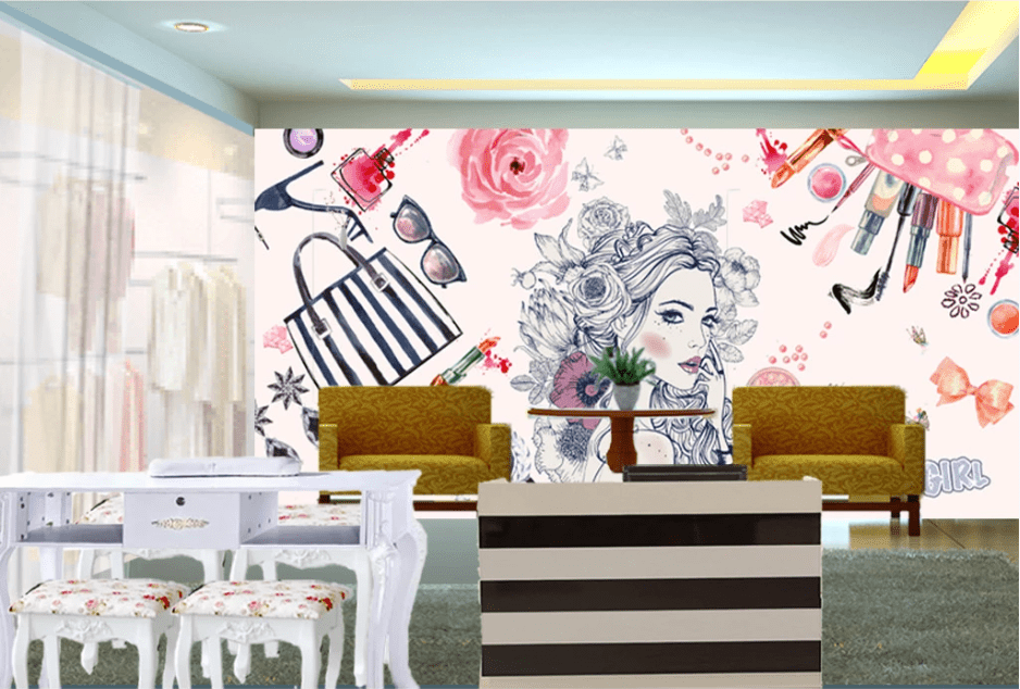3D Woman Cosmetics WC281 Wall Murals Wallpaper AJ Wallpaper 2