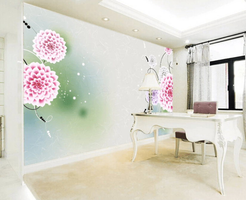 3D Red Peony WC280 Wall Murals Wallpaper AJ Wallpaper 2