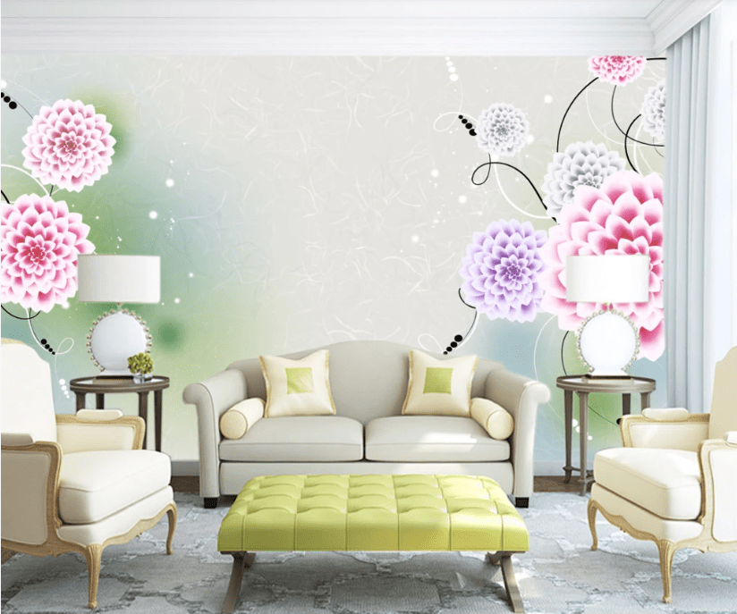 3D Red Peony WC280 Wall Murals Wallpaper AJ Wallpaper 2