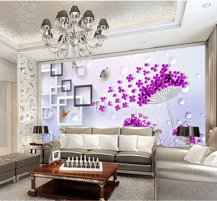 3D Petal Butterfly WC277 Wall Murals Wallpaper AJ Wallpaper 2