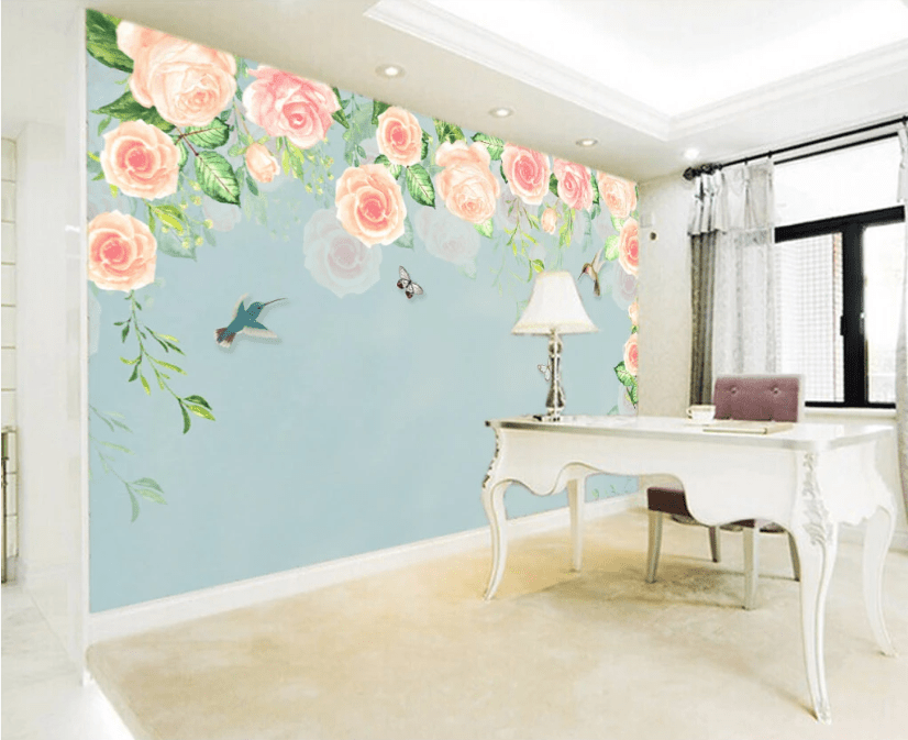 3D Yellow Rose WC271 Wall Murals Wallpaper AJ Wallpaper 2