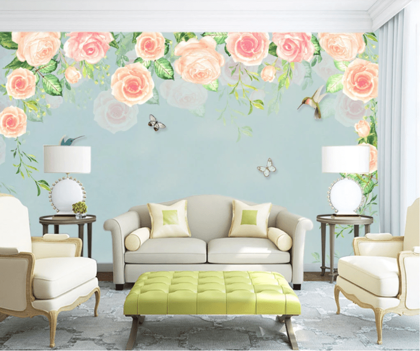 3D Yellow Rose WC271 Wall Murals Wallpaper AJ Wallpaper 2