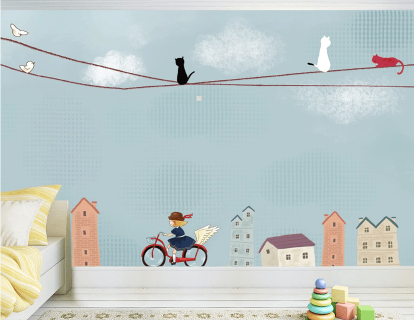 3D Red Kitten WC266 Wall Murals Wallpaper AJ Wallpaper 2